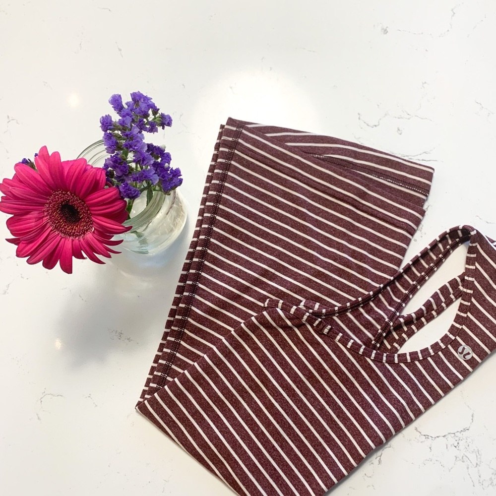 Lululemon striped racerback tank top